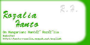 rozalia hanto business card